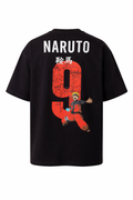 Naruto Oversized Black Tee