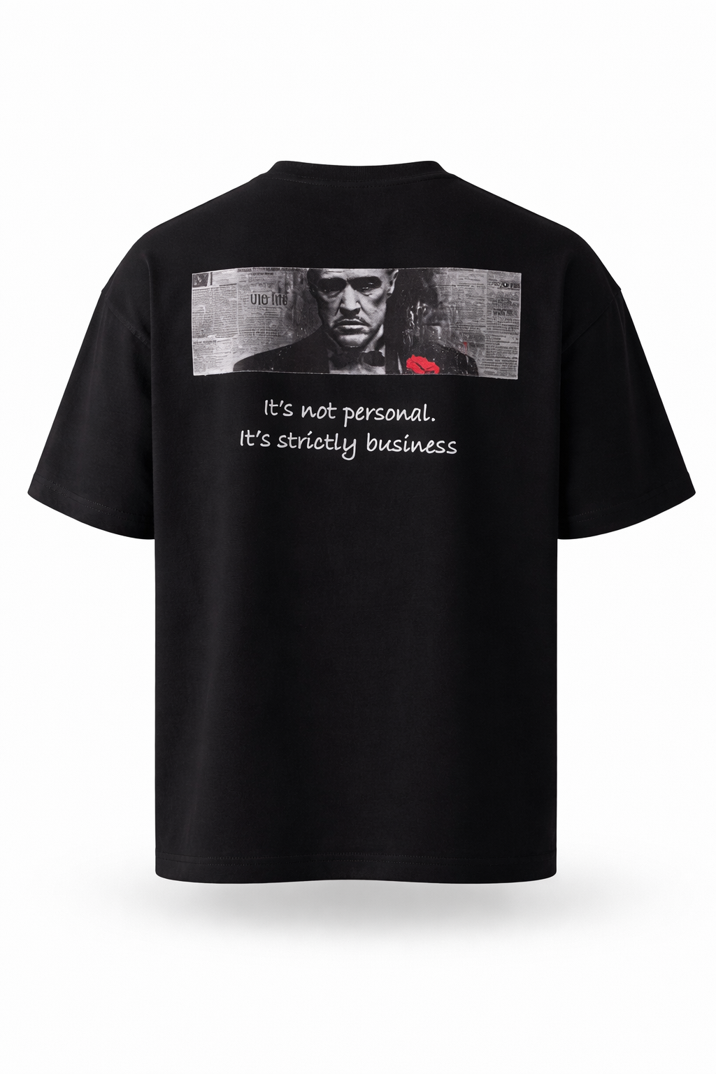 God Father Oversized Black Tee